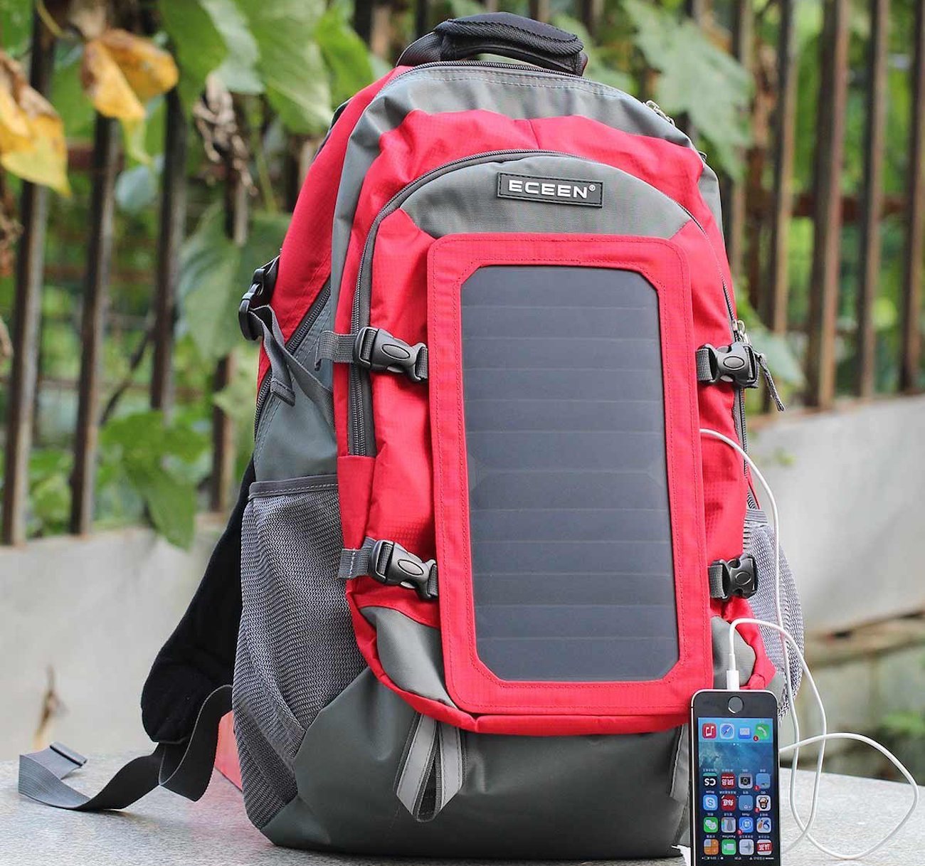 Solar Bagpack - solar panel view