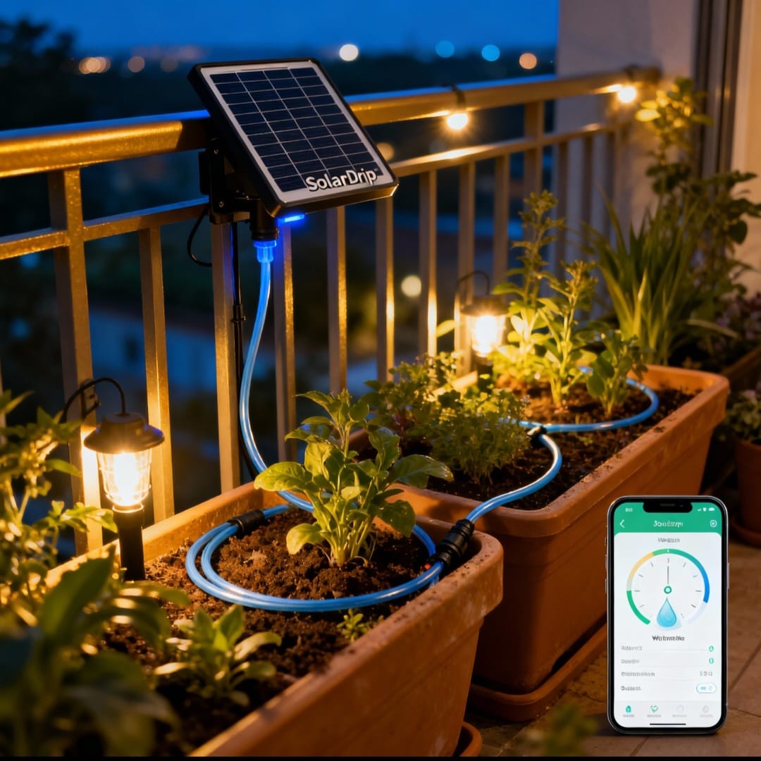 Solar Drip Irrigation - closeup