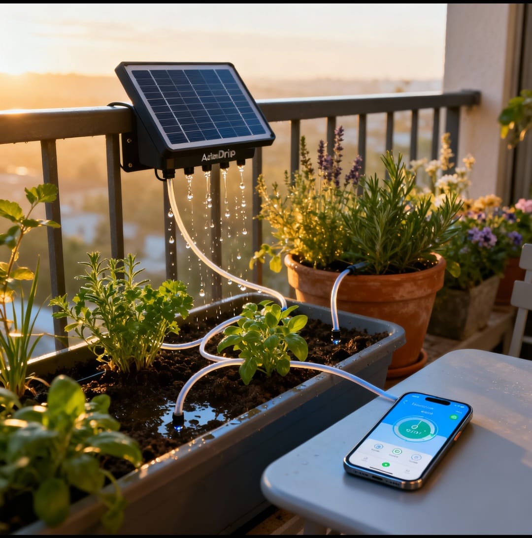 Solar Drip Irrigation - installed view